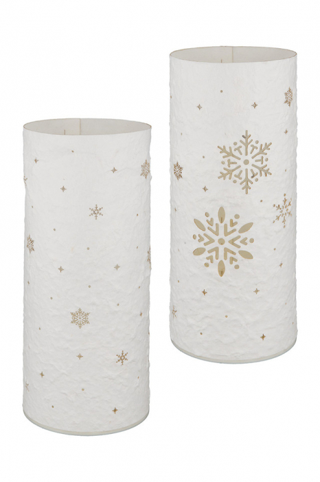 Felinar led, SNOW, Hartie, 10.5X10.5X25.5 cm, set 2 [2]