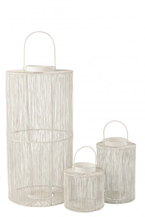 Felinar Matte, Metal/Fier, Alb, 31x31x76 cm [4]