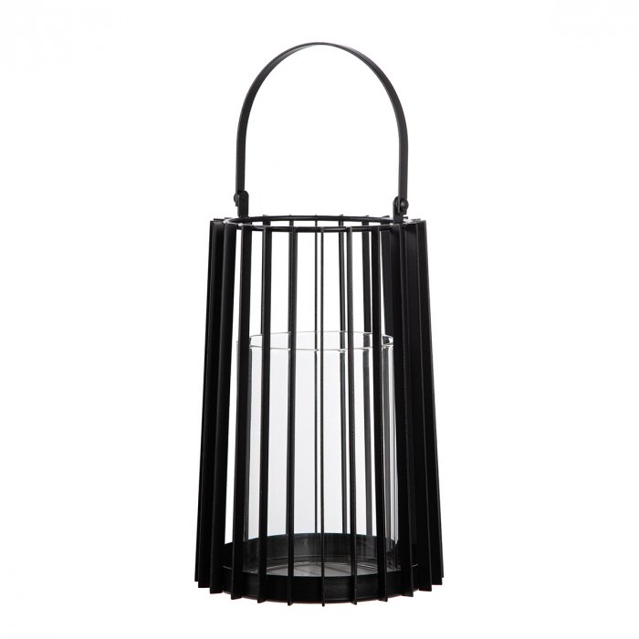 Felinar, Metal, negru, PU 2, H 40 cm, D 19 cm [1]