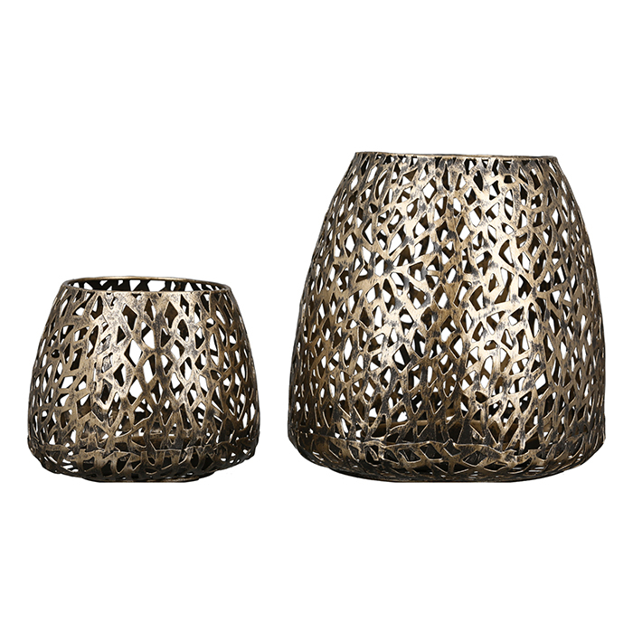Felinar Purley, metal, auriu, 20x20 cm [4]