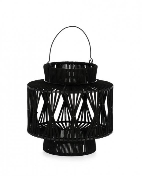 Felinar Solar Nikhita, Rotund Negru D28 [1]