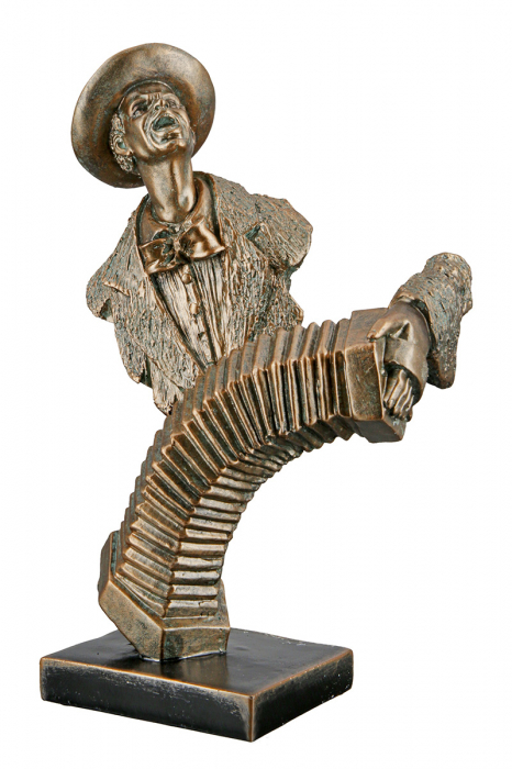 Figurina Accordion Player, Rasina, Auriu, 11x17x27 cm [3]