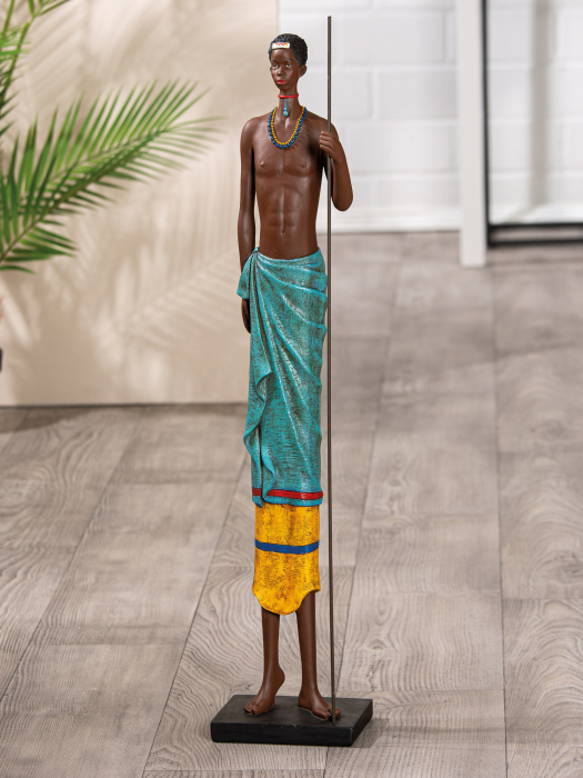 Figurina african Arbore green, compozit, multicolor 16.5x82.5x12.5 cm