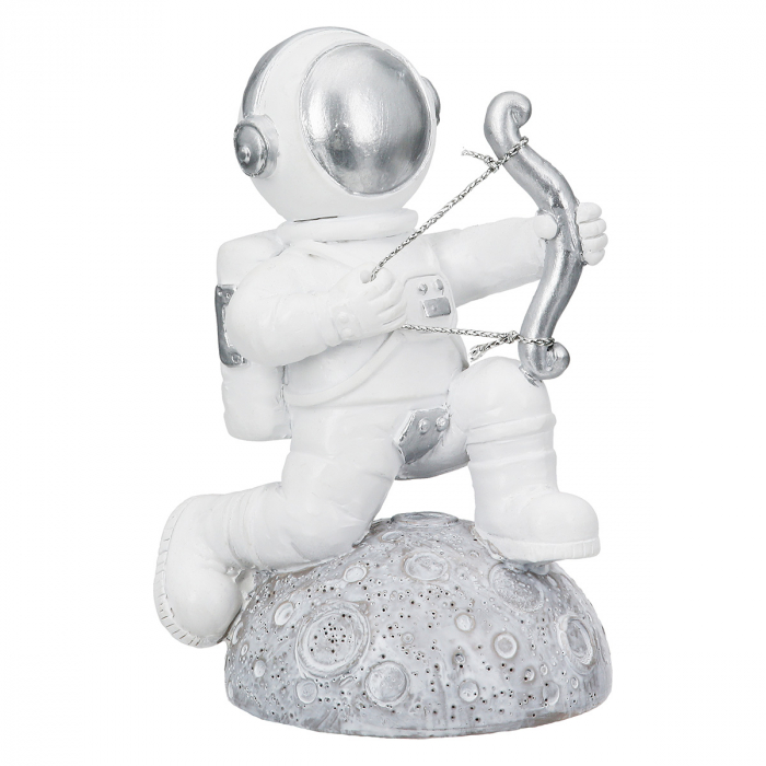 Figurină, Astronaut, Galaxy, Poly, argintiu, alb, PU 6, 3 buc. asortate, L. 4,5 cm, L. 11 cm, H. 12 cm [3]