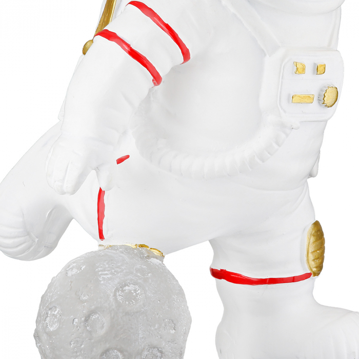 Figurină, Astronaut, Galileo, Polirășină, gri, alb, PU 4, 2 buc. asortate, L. 13,5 cm, L. 10 cm, H. 18 cm [3]