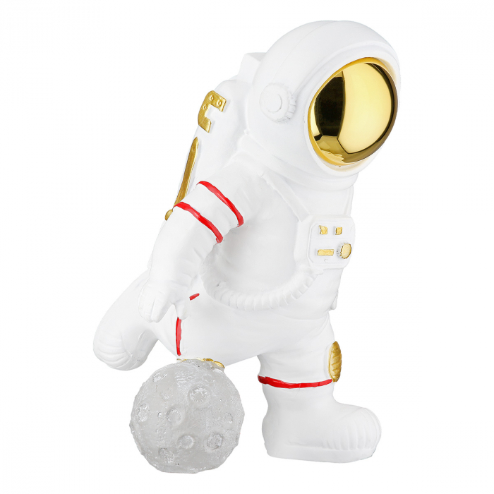 Figurină, Astronaut, Galileo, Polirășină, gri, alb, PU 4, 2 buc. asortate, L. 13,5 cm, L. 10 cm, H. 18 cm [1]