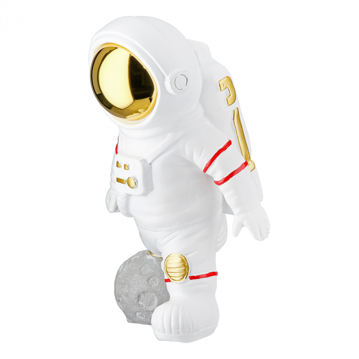Figurină, Astronaut, Galileo, Polirășină, gri, alb, PU 4, 2 buc. asortate, L. 13,5 cm, L. 10 cm, H. 18 cm [2]