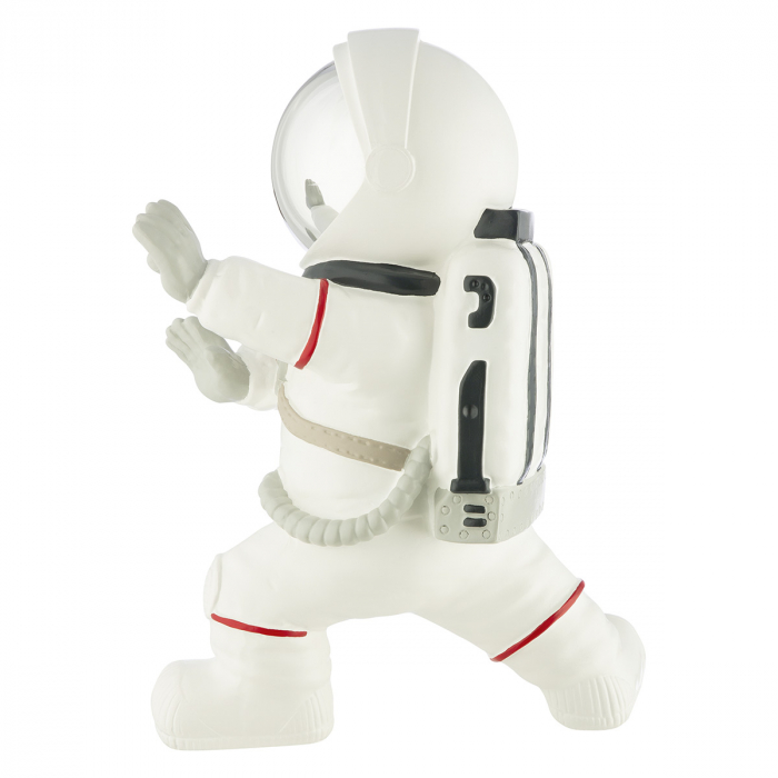 Figurină, Astronaut, Rășină sintetică, alb, argintiu, PU 2, 2 asortate, L. 13 cm, l. 26 cm, H 22 cm [4]