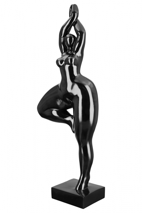 Figurina Ballerina, Rasina, Negru, 19x52 cm