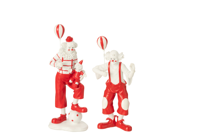 Figurina, Balon, clovn rosu/alb, Ass 2 [2]