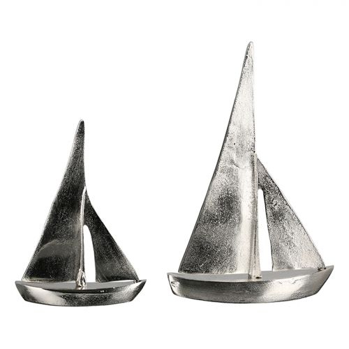 Decoratiune barca Bake, aluminiu, argintiu, 5.5x20.5x31 cm [2]