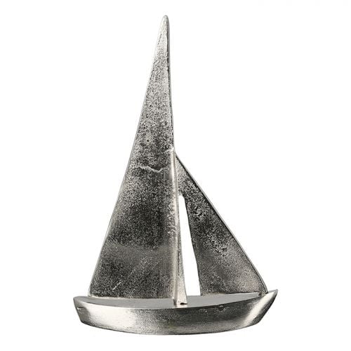 Decoratiune barca Bake, aluminiu, argintiu, 5.5×20.5×31 cm GILDE