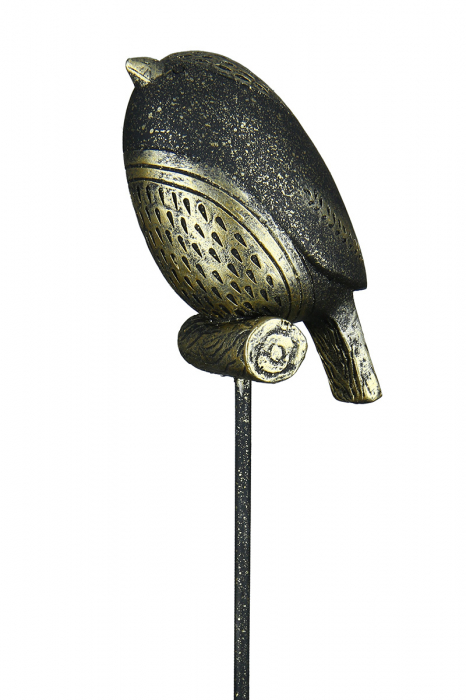 Figurina Bird Woody, Rasina, Bronz/Negru, 7x27x9 cm [3]