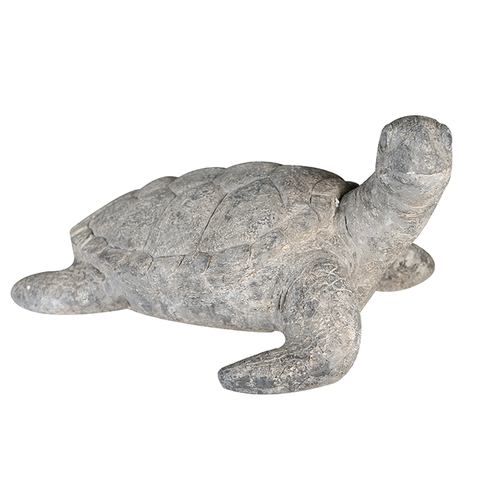 Figurina broasca testoasa Turtle, compozit, gri, 48x58x27 cm