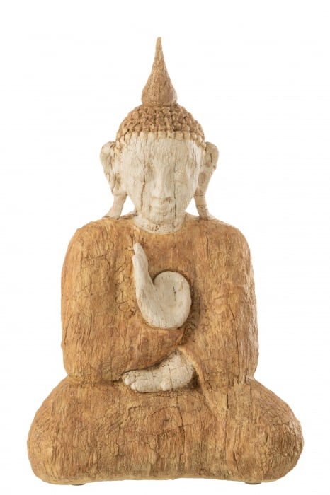 Figurina Buddah Sitting, Rasina, Natural, 25.5x16x39.5 cm