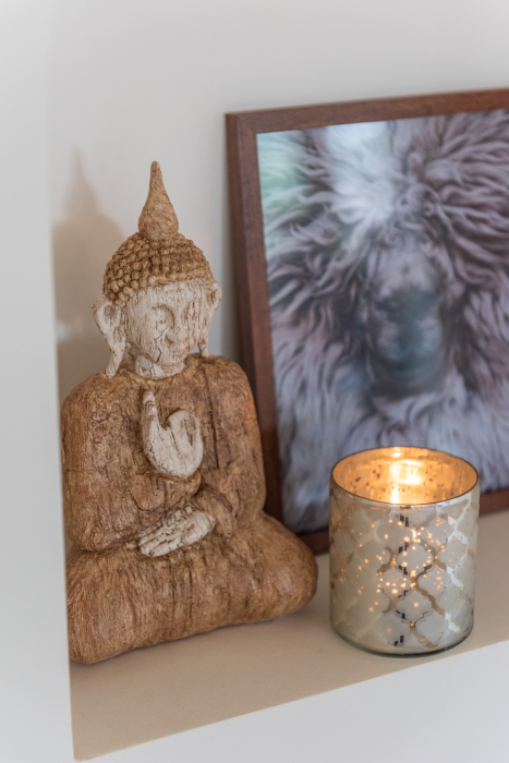Figurina Buddah Sitting Small, Rasina, Natural, 15.5x15.5x26.5 cm [2]