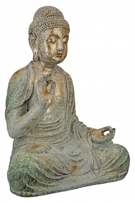 Figurina Buddha, Compozit, Multicolor, 29x38x18.5x cm [4]
