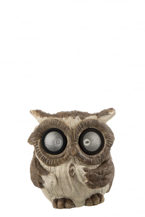 Figurina bufnita Owl, Ceramica, Maro, 18.5×13.5×20.5 cm Jolipa