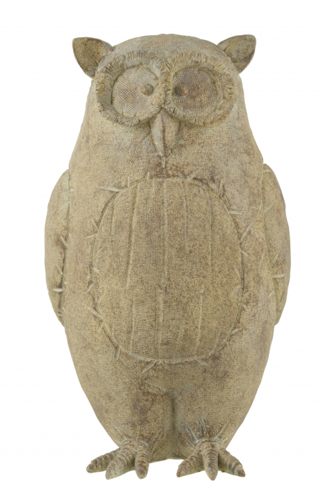 Figurina bufnita Owl, Compozit, Maro, 20x20x35 cm