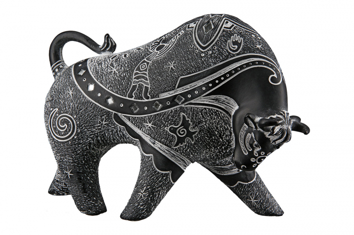 Figurina Bull Simbo, Rasina, Negru, 7x20x16 cm