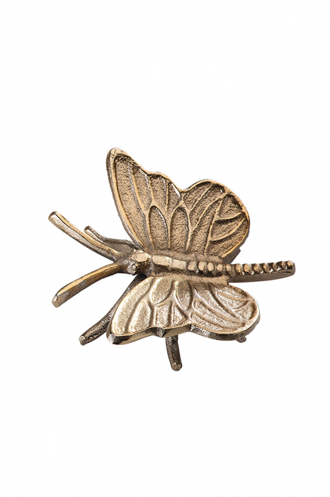 Figurina Butterfly, Aluminiu, Auriu, 12×3.5×12.5 cm GILDE