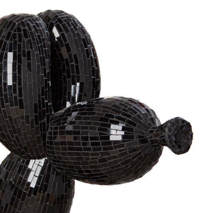 Figurină, Câine, Black Disco, Balon câine, Fibră de sticlă, Oglindă de sticlă, negru, PU 1, L. 24 cm, L. 65 cm, H. 60,5 cm [2]