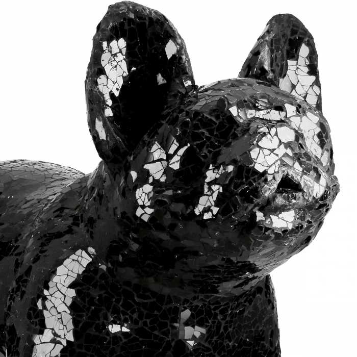 Figurină, Câine, Black Disco, Bulldog, Fibră de sticlă, negru, PU 1, L. 23 cm, L. 48 cm, H. 38 cm [4]