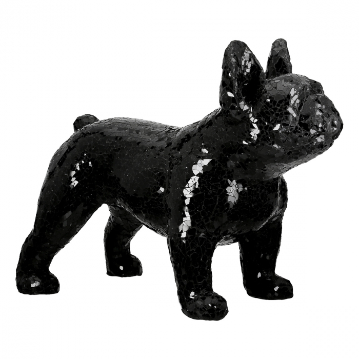 Figurină, Câine, Black Disco, Bulldog, Fibră de sticlă, negru, PU 1, L. 23 cm, L. 48 cm, H. 38 cm [2]