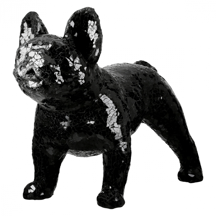 Figurină, Câine, Black Disco, Bulldog, Fibră de sticlă, negru, PU 1, L. 23 cm, L. 48 cm, H. 38 cm [3]