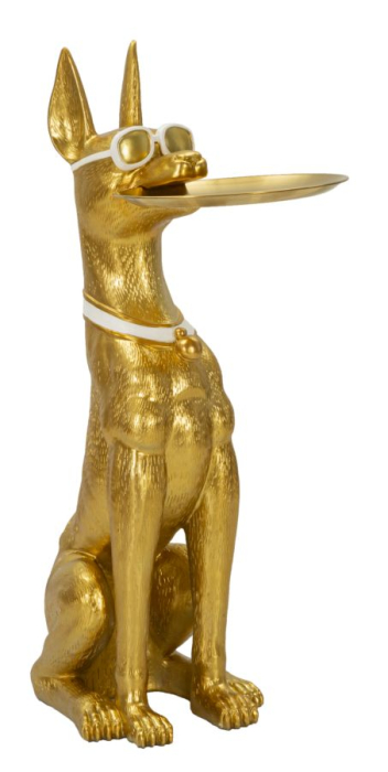 Figurina Caine cu tava, cm 30x64x91 (tava cm ø 30) [1]