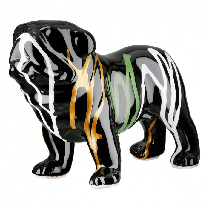 Figurină, Câine, Scuro, Ceramica, negru, PU 2, L. 10 cm, L. 22 cm, H. 16 cm [1]