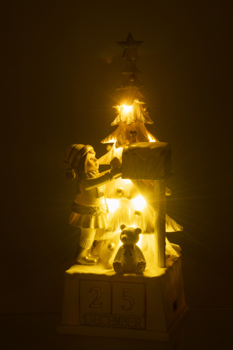 Figurina Calender Xmas Tree, Rasina, Alb, 18.5x18x49.5 cm [3]