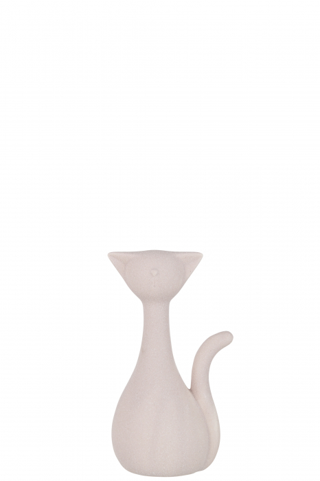 Figurina Cat Minou, Ceramica, Roz, 13.2x8.9x23.6 cm