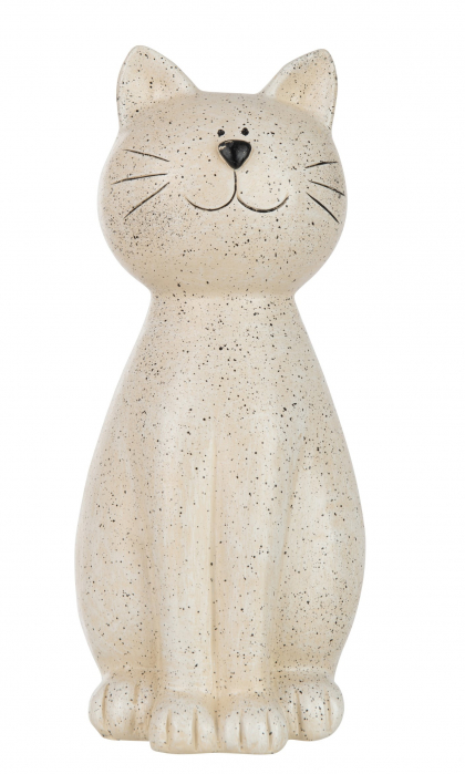 Figurina Cat, Rasina, Bej, 17x17x32.5 cm