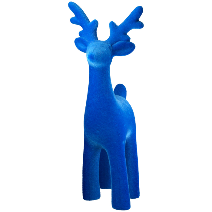 Figurina, Cerb, „Mac”, Rasina, albastru, verde, roz, PU 6, Asortat de 3 ori, L. 7 cm, L. 17 cm, H 33 cm [3]
