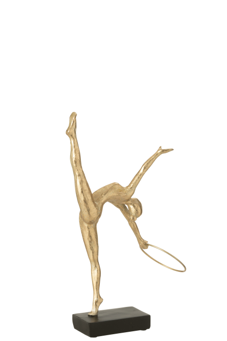Figurina, Cerc/ gimnastica pe baza din rasina, negru/auriu [2]
