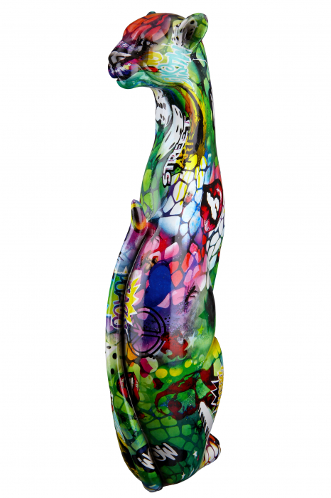 Figurina Cheetah Street Art, Rasina, Multicolor, 12×33.5×8 cm GILDE imagine 2022 by aka-home.ro