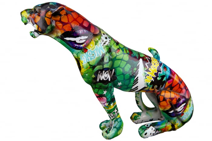 Figurina Cheetah Street Art, Rasina, Multicolor, 28x21.5x7 cm [4]