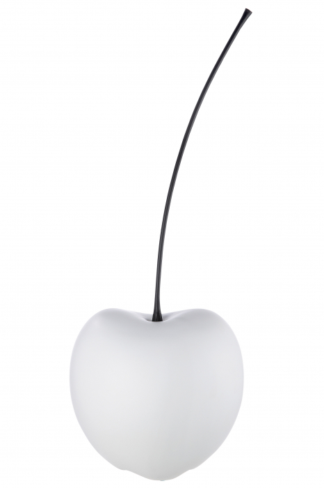 Figurina cherry, ceramica, alb negru, 17x42 cm