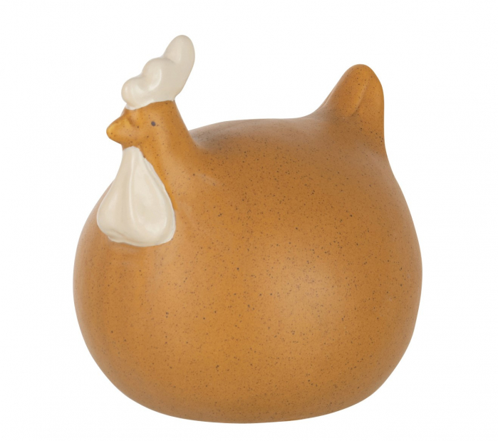 Figurina Chicken, Ceramica, Ochre, 14x13x15 cm