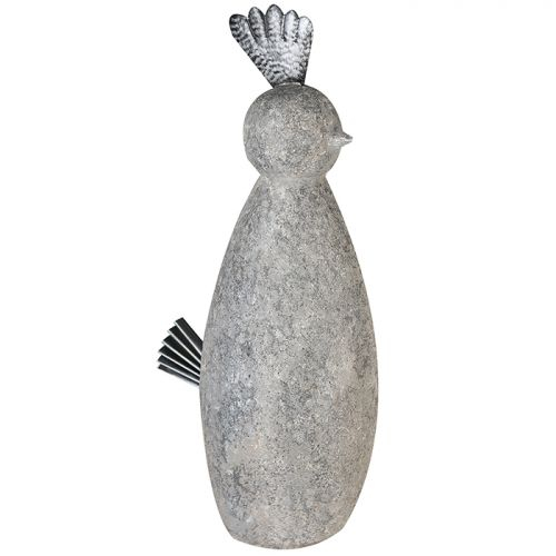 Figurina Chicken, Compozit Metal, Gri, 22x80x36 cm