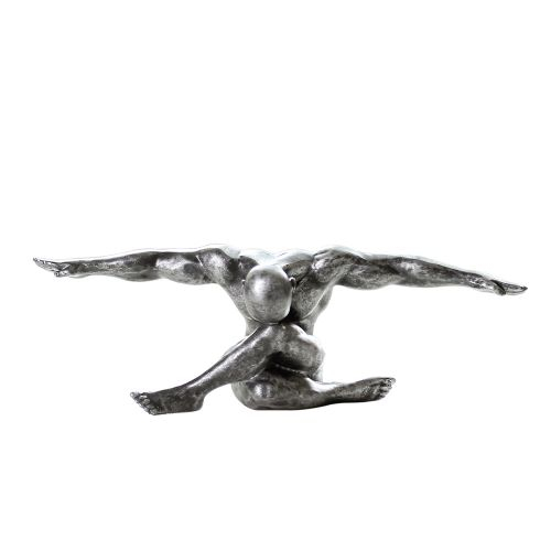 Figurina Cliffhanger, rasina, argintiu, 33x12 cm imagine 2021 lotusland.ro