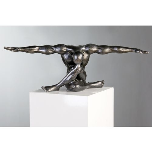 Figurina Cliffhanger, rasina, argintiu, 61x20 cm imagine 2021 lotusland.ro
