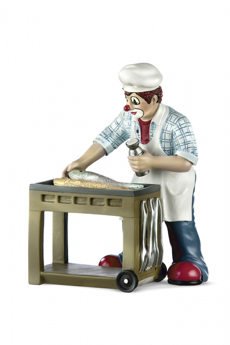 Figurina clovn, rasina, multicolor, 11x15x8 cm [2]