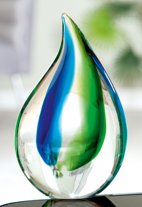 Figurina Colare, sticla, verde albastru, 12x20x5.5 cm GILDE imagine 2022 by aka-home.ro