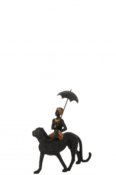 Figurina Leopard, Compozit, Maro, 34x12x35 cm [2]