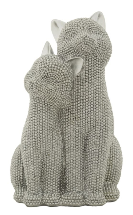Figurina, Cuplu de pisici sclipitoare 13x10x21 cm [1]