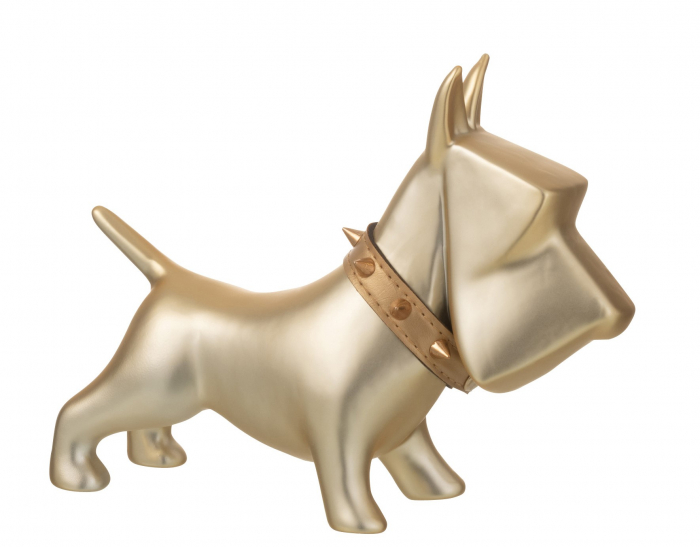 Figurina Dog, Ceramica, Auriu, 22x6.5x17 cm