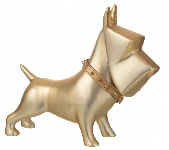 Figurina Dog, Ceramica, Auriu, 30.5x10x26 cm