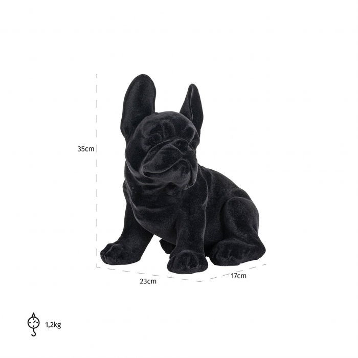 Figurina Dog Miro , Rasina, Negru, 35x23x17 cm [3]